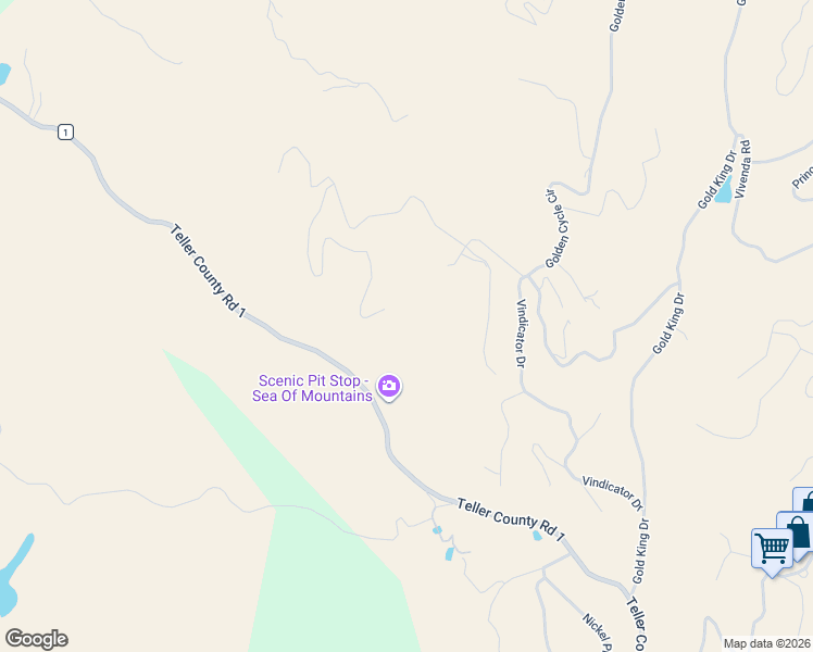 map of restaurants, bars, coffee shops, grocery stores, and more near 513 Last Dollar Drive in Cripple Creek