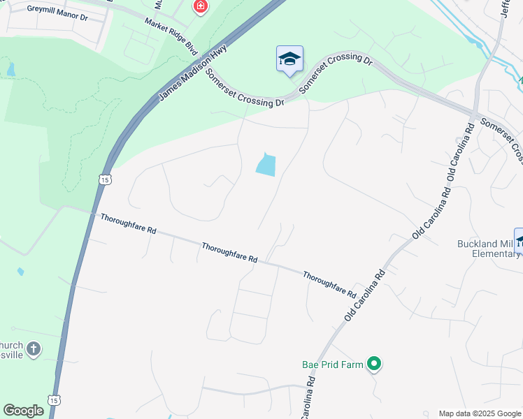 map of restaurants, bars, coffee shops, grocery stores, and more near 7086 Saint Hill Court in Haymarket