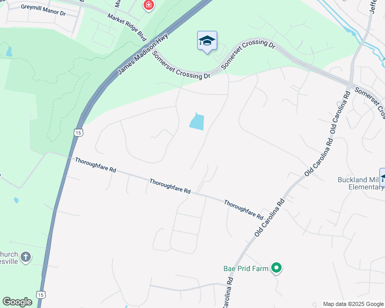 map of restaurants, bars, coffee shops, grocery stores, and more near 7086 Saint Hill Court in Haymarket