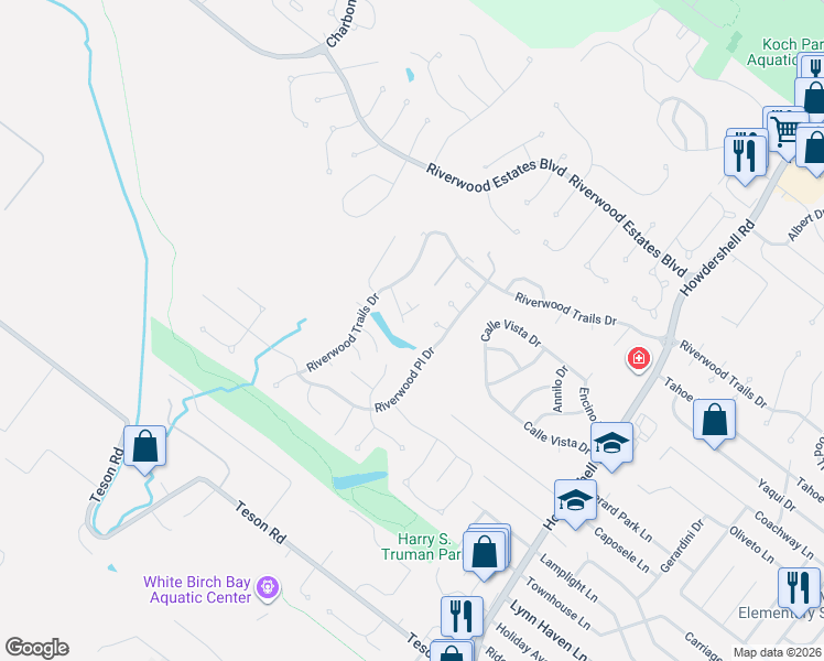 map of restaurants, bars, coffee shops, grocery stores, and more near 10 Paul Place Court in Florissant