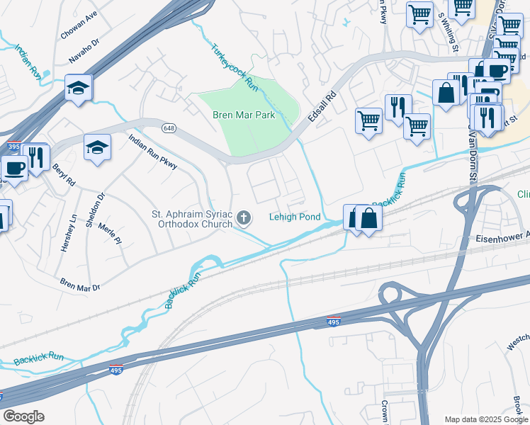 map of restaurants, bars, coffee shops, grocery stores, and more near 6112 Declaration Square in Alexandria