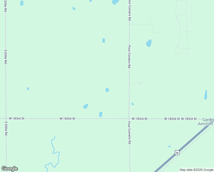 map of restaurants, bars, coffee shops, grocery stores, and more near 18140 Four Corners Road in Edgerton