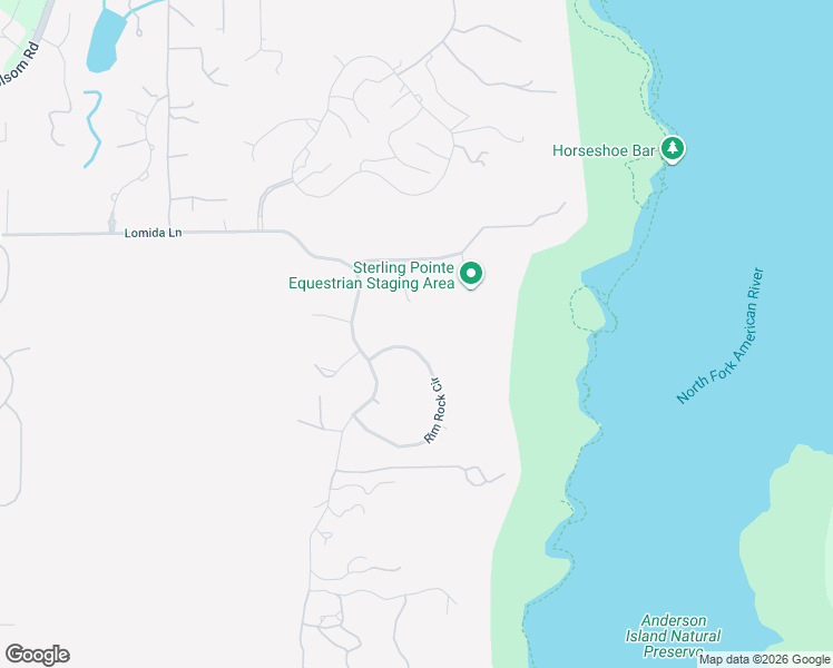 map of restaurants, bars, coffee shops, grocery stores, and more near 9713 Rim Rock Circle in Loomis
