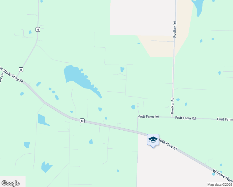 map of restaurants, bars, coffee shops, grocery stores, and more near 27451 Beverly Drive in Wright City