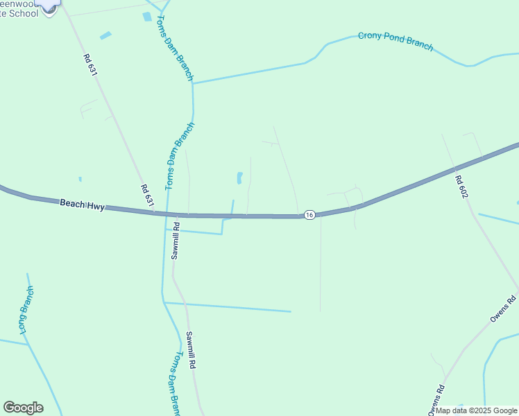 map of restaurants, bars, coffee shops, grocery stores, and more near 10809 Beach Highway in Greenwood