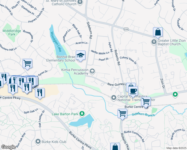 map of restaurants, bars, coffee shops, grocery stores, and more near 10449 Calumet Grove Drive in Fairfax