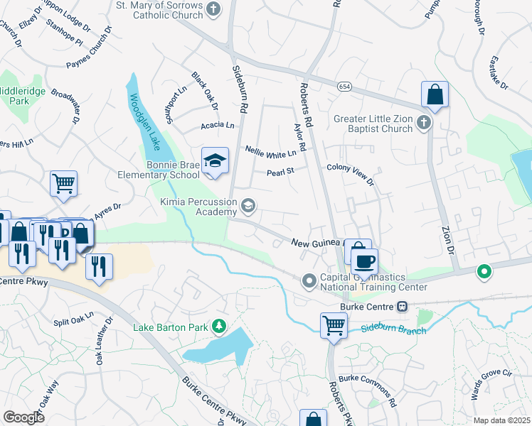 map of restaurants, bars, coffee shops, grocery stores, and more near 10439 Calumet Grove Drive in Fairfax