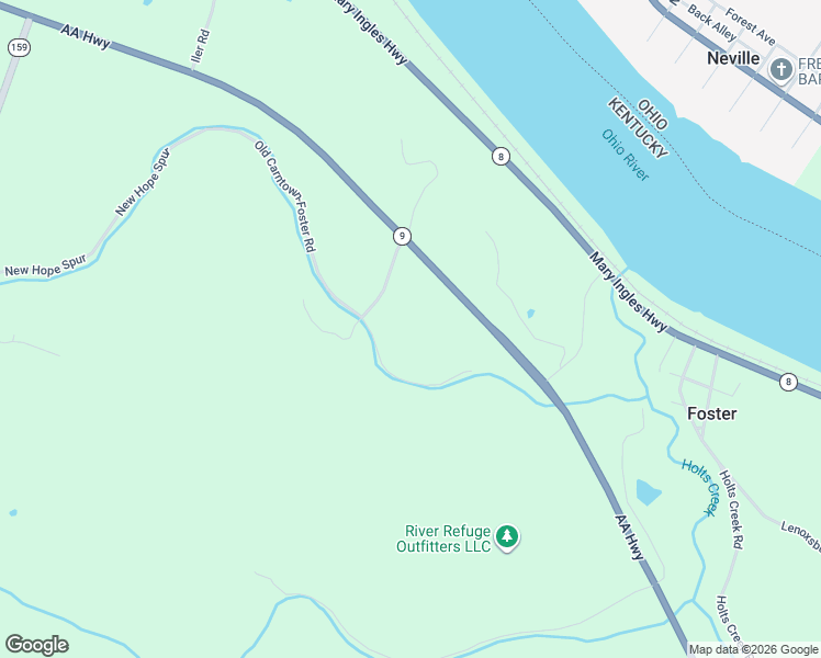 map of restaurants, bars, coffee shops, grocery stores, and more near 277 Old Carntown Road in Foster