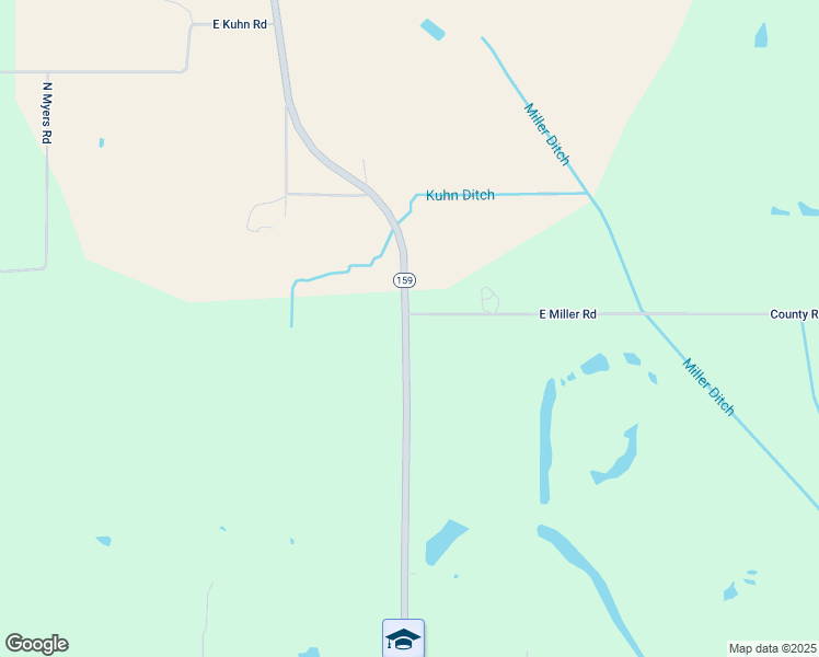 map of restaurants, bars, coffee shops, grocery stores, and more near 12501 County Road 500 West in Bicknell