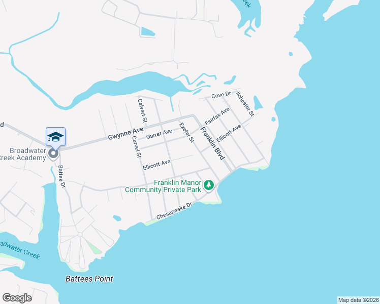 map of restaurants, bars, coffee shops, grocery stores, and more near 1248 Ellicott Avenue in Deale