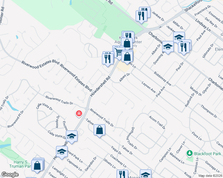 map of restaurants, bars, coffee shops, grocery stores, and more near 1984 Timberwood Crossing Drive in Florissant