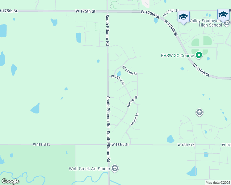 map of restaurants, bars, coffee shops, grocery stores, and more near 13406 181st Court in Overland Park