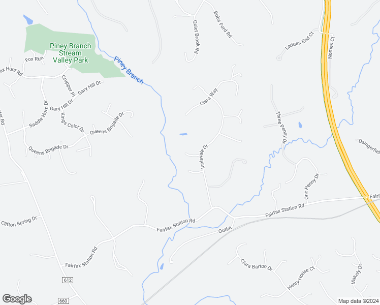 map of restaurants, bars, coffee shops, grocery stores, and more near 5942 Innisvale Drive in Fairfax Station