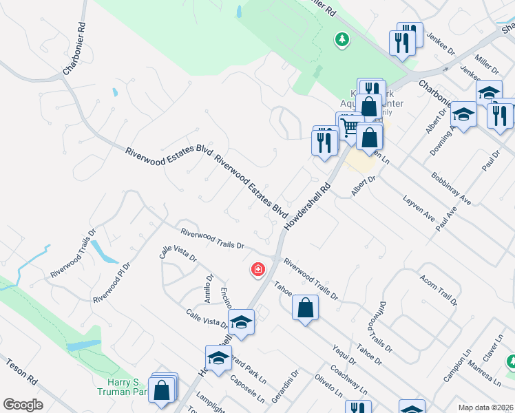 map of restaurants, bars, coffee shops, grocery stores, and more near 124 Seminary Court in Florissant
