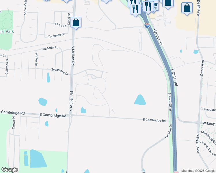 map of restaurants, bars, coffee shops, grocery stores, and more near 715 Samantha Lane in Belton