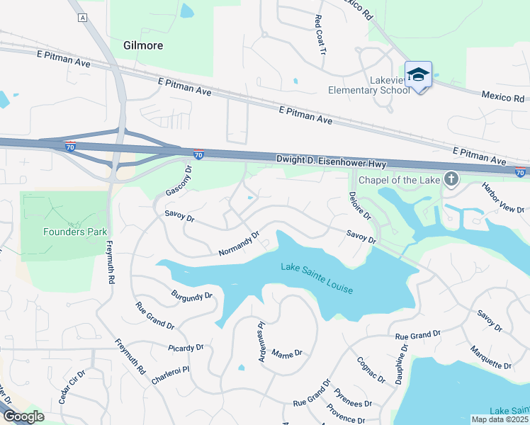 map of restaurants, bars, coffee shops, grocery stores, and more near 27 Savoy Drive in Lake Saint Louis