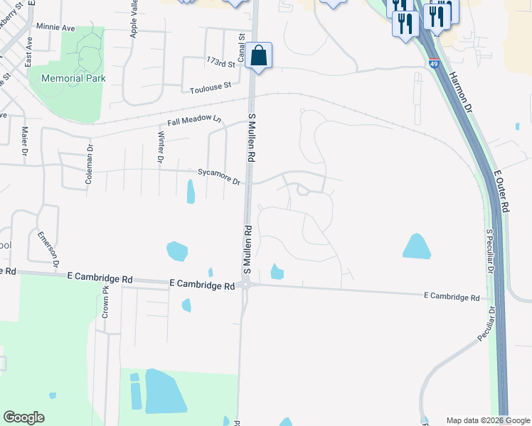map of restaurants, bars, coffee shops, grocery stores, and more near 1503 Shane Lane in Belton