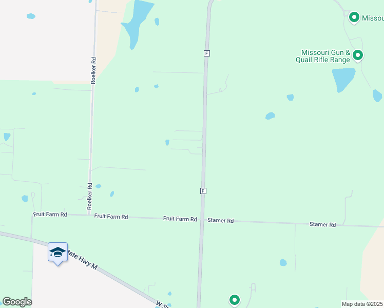 map of restaurants, bars, coffee shops, grocery stores, and more near 13561 Ridgewood Drive in Wright City