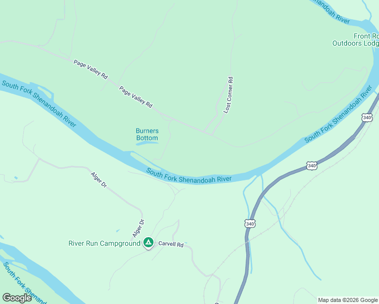 map of restaurants, bars, coffee shops, grocery stores, and more near 5540 Page Valley Road in Luray