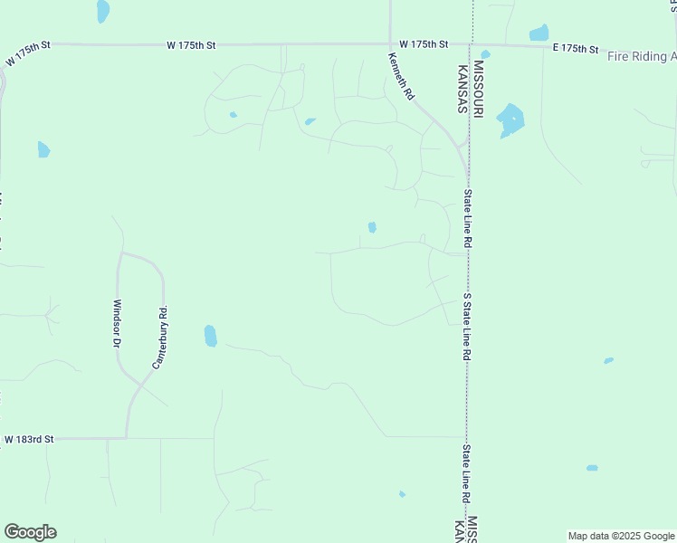 map of restaurants, bars, coffee shops, grocery stores, and more near 1952 West 183rd Street in Stilwell
