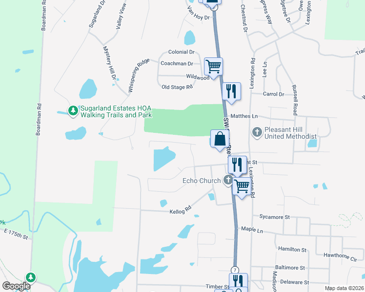 map of restaurants, bars, coffee shops, grocery stores, and more near 802 Pampas Street in Pleasant Hill