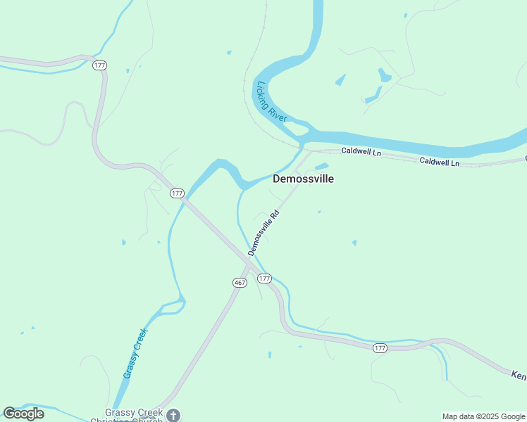 map of restaurants, bars, coffee shops, grocery stores, and more near 36 Bonnie Lane in DeMossville