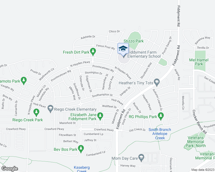 map of restaurants, bars, coffee shops, grocery stores, and more near 3057 Quincy Avenue in Roseville
