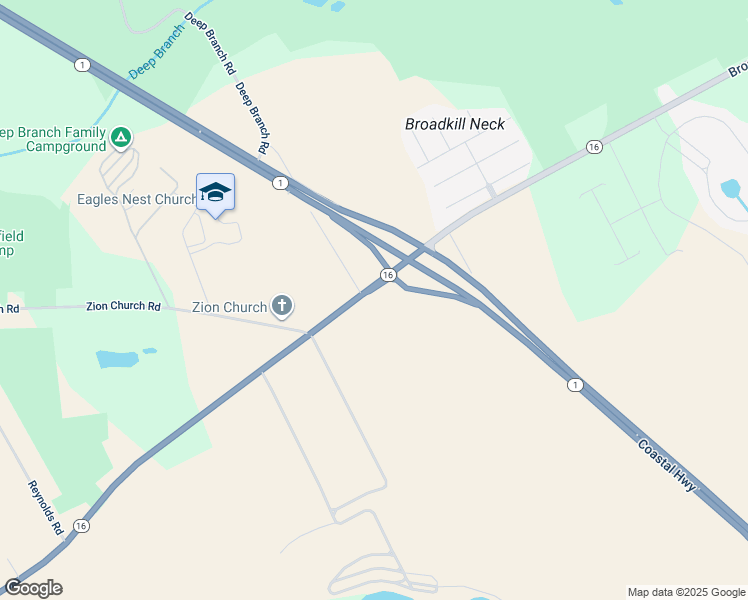 map of restaurants, bars, coffee shops, grocery stores, and more near 26854 Broadkill Road in Milton