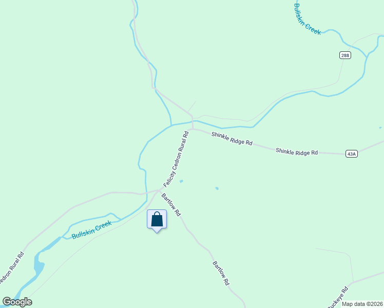 map of restaurants, bars, coffee shops, grocery stores, and more near 403-419 Felicity Cedron Rural Road in Felicity