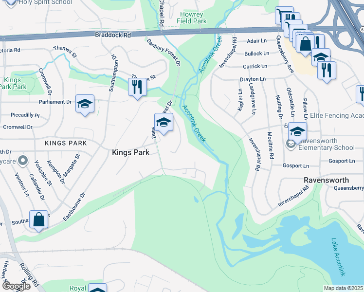 map of restaurants, bars, coffee shops, grocery stores, and more near 5216 Lonsdale Drive in Springfield