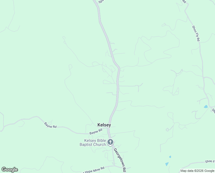 map of restaurants, bars, coffee shops, grocery stores, and more near 9461 California 193 in Kelsey