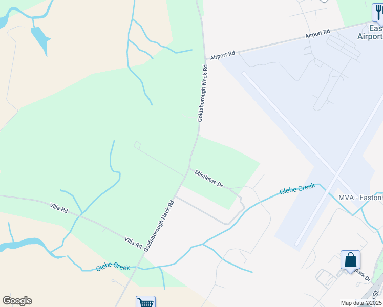 map of restaurants, bars, coffee shops, grocery stores, and more near Goldsborough Neck Road in Easton