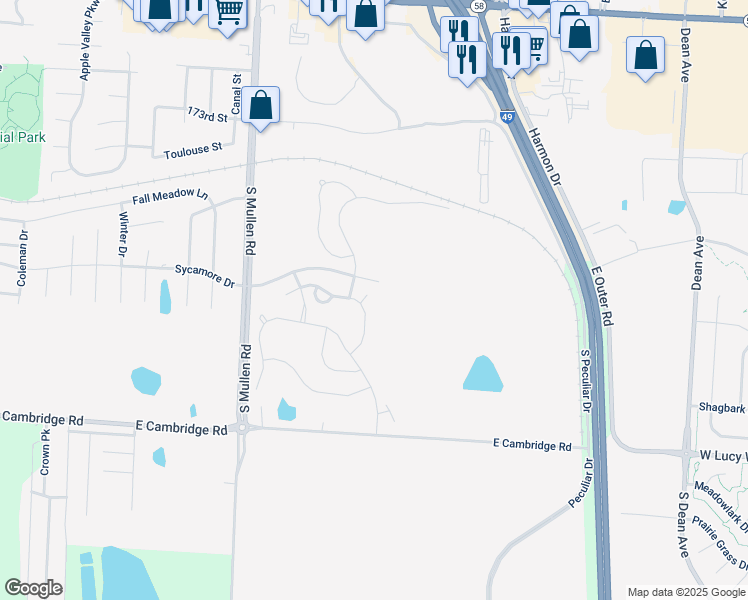 map of restaurants, bars, coffee shops, grocery stores, and more near 1710 Pam Court in Belton
