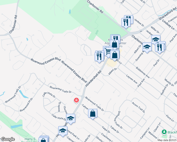 map of restaurants, bars, coffee shops, grocery stores, and more near 26 Pratt Place in Florissant