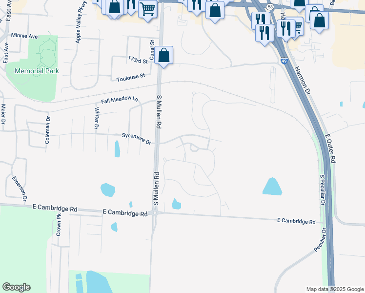 map of restaurants, bars, coffee shops, grocery stores, and more near 709 Andy Court in Belton