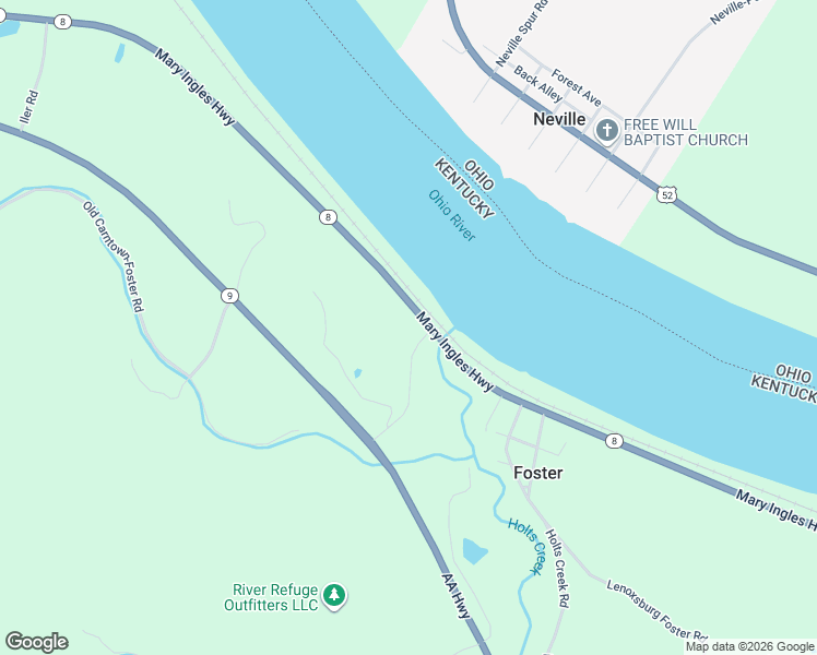 map of restaurants, bars, coffee shops, grocery stores, and more near 240 Riverton Road in Foster