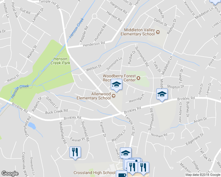 map of restaurants, bars, coffee shops, grocery stores, and more near 6208 Harley Lane in Temple Hills