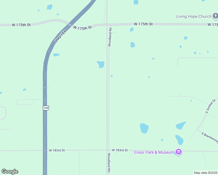 map of restaurants, bars, coffee shops, grocery stores, and more near 17918 South Woodland Road in Olathe