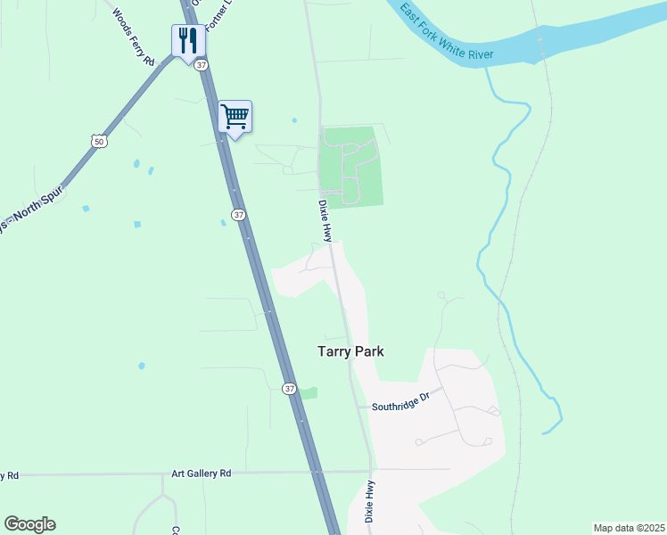 map of restaurants, bars, coffee shops, grocery stores, and more near 3076 Dixie Highway in Bedford