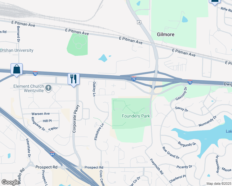 map of restaurants, bars, coffee shops, grocery stores, and more near 5 Freymuth Road in Lake Saint Louis