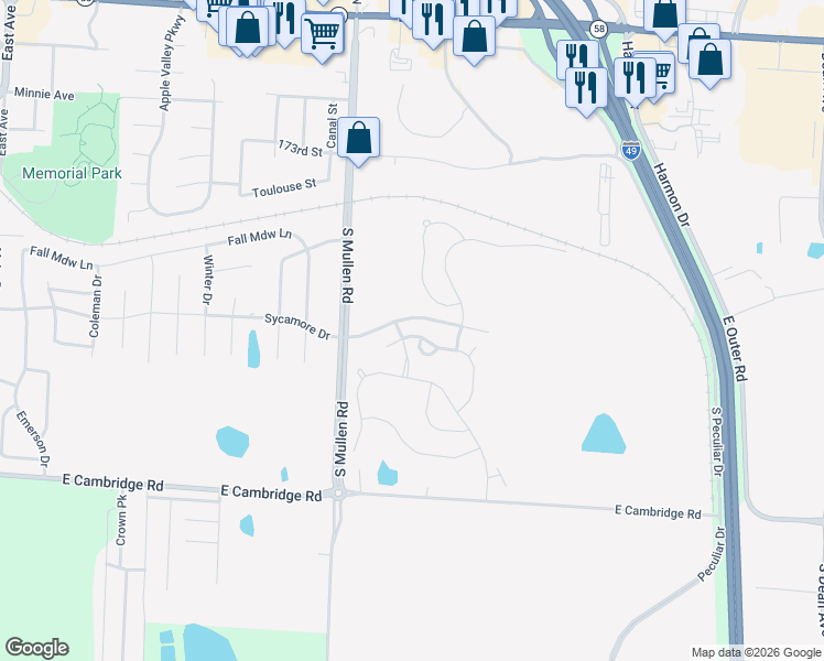 map of restaurants, bars, coffee shops, grocery stores, and more near 709 Andy Court in Belton