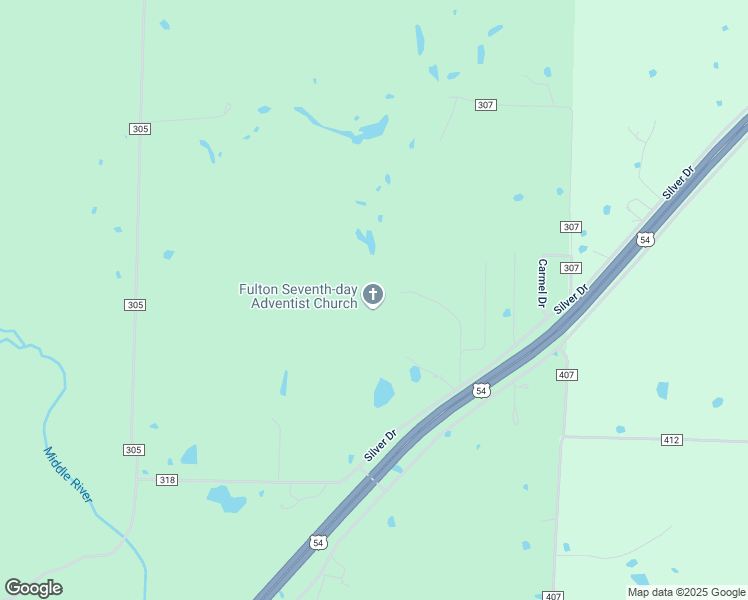 map of restaurants, bars, coffee shops, grocery stores, and more near 7165 Silver Drive in Fulton