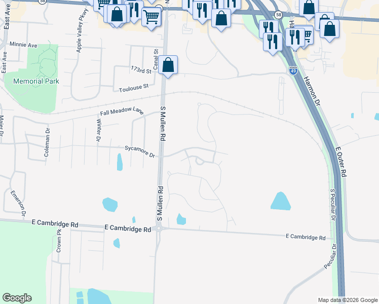 map of restaurants, bars, coffee shops, grocery stores, and more near 709 Andy Court in Belton