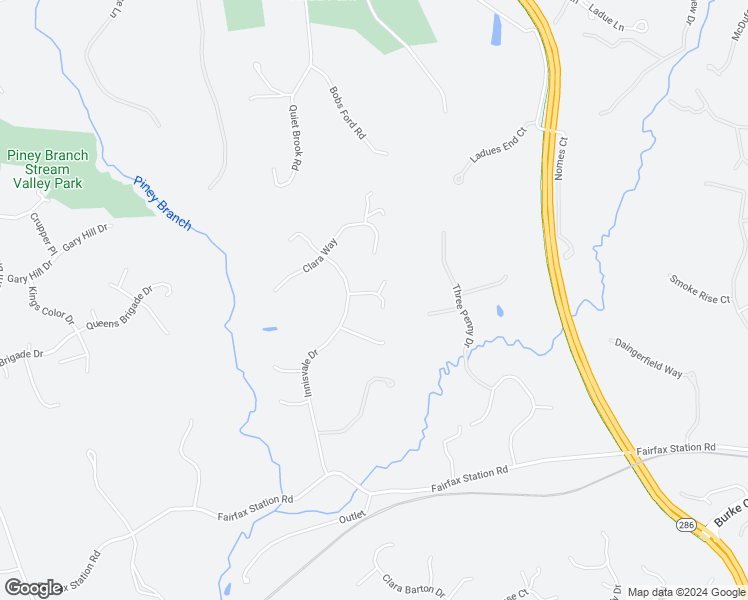 map of restaurants, bars, coffee shops, grocery stores, and more near 11805 Grenadier Court in Fairfax Station