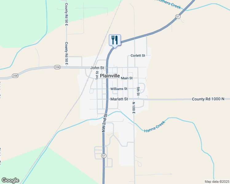 map of restaurants, bars, coffee shops, grocery stores, and more near 739 3rd Street in Plainville