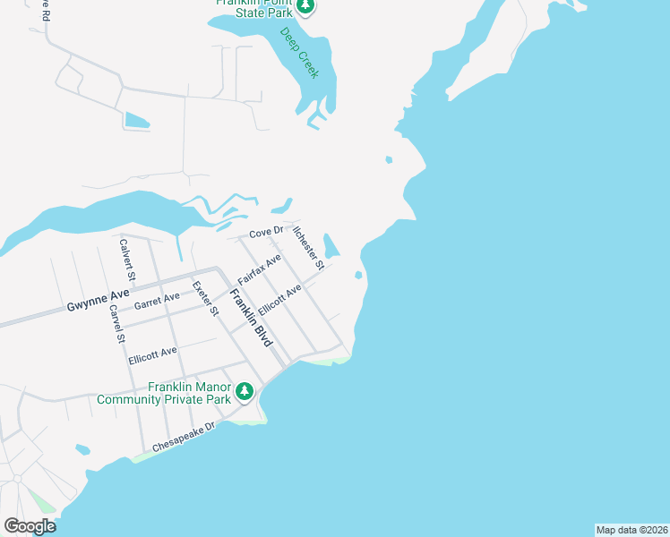 map of restaurants, bars, coffee shops, grocery stores, and more near 1345 Ellicott Avenue in Deale