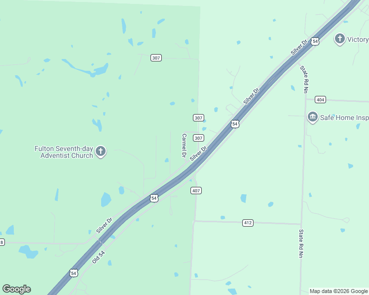 map of restaurants, bars, coffee shops, grocery stores, and more near 7015-7099 County Road 307 in Fulton