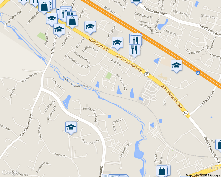 map of restaurants, bars, coffee shops, grocery stores, and more near 7050 Sauvage Lane in Gainesville