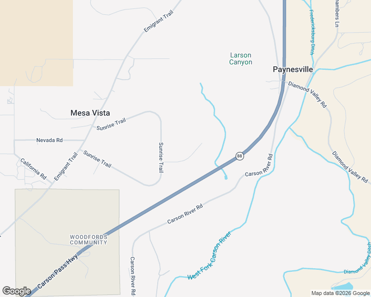 map of restaurants, bars, coffee shops, grocery stores, and more near 90 Gold Rush Trail in Markleeville