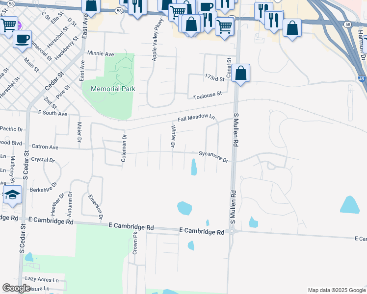 map of restaurants, bars, coffee shops, grocery stores, and more near 604 Hibiscus Drive in Belton